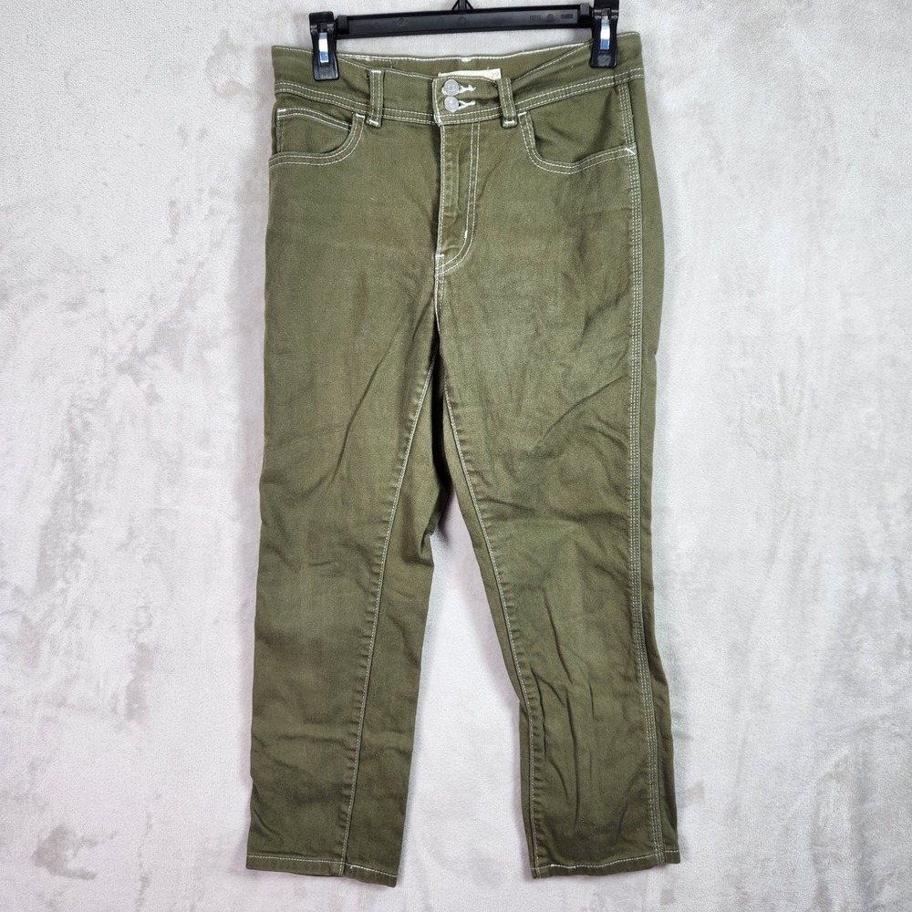 Olive Green Women's Straight-Leg Pants